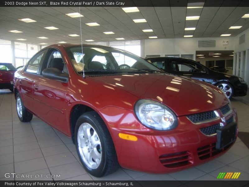 Blaze Red Crystal Pearl / Dark Slate Gray 2003 Dodge Neon SXT