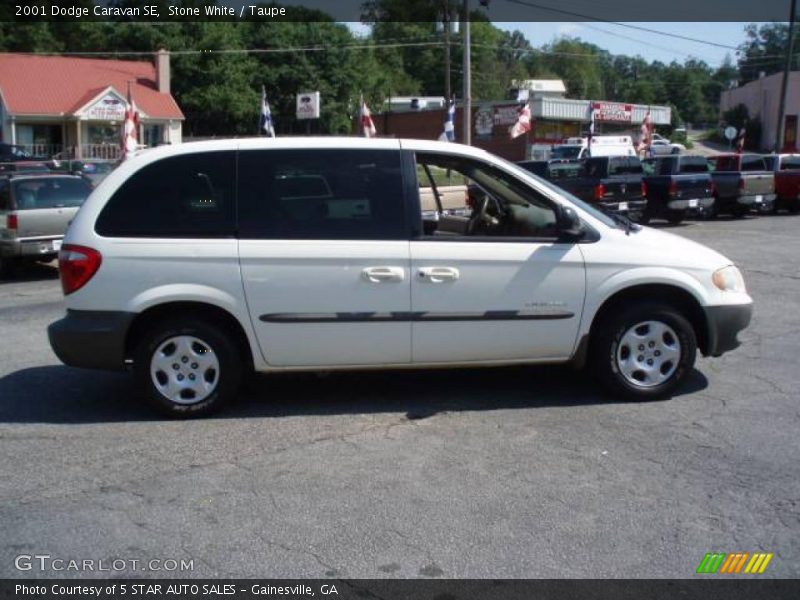 Stone White / Taupe 2001 Dodge Caravan SE
