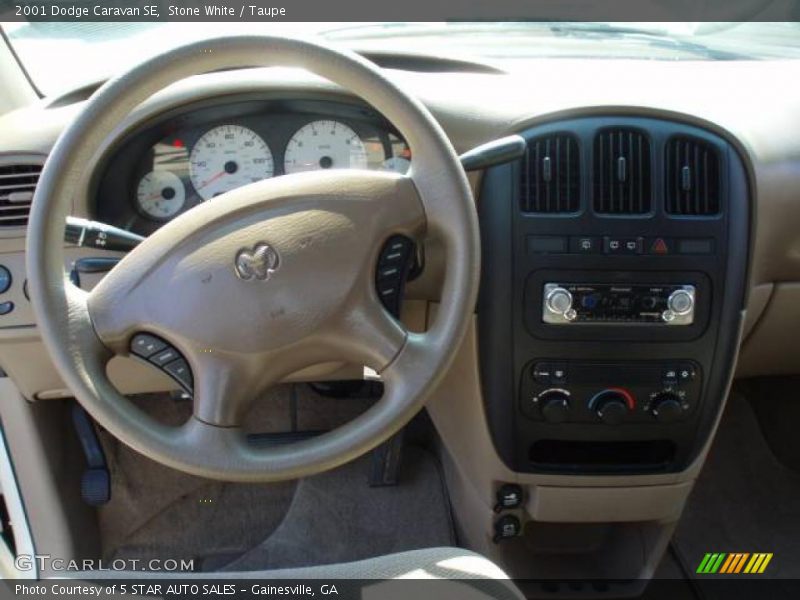Stone White / Taupe 2001 Dodge Caravan SE