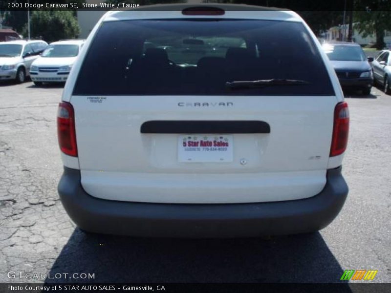 Stone White / Taupe 2001 Dodge Caravan SE