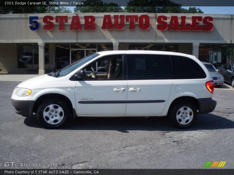 Stone White / Taupe 2001 Dodge Caravan SE