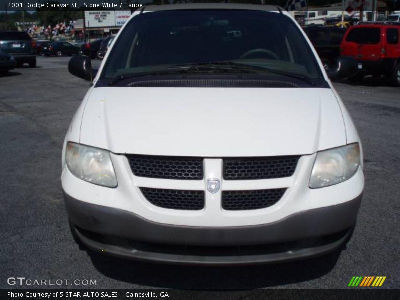 Stone White / Taupe 2001 Dodge Caravan SE