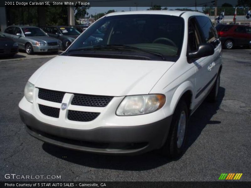 Stone White / Taupe 2001 Dodge Caravan SE
