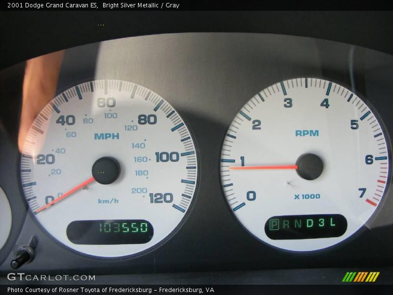 Bright Silver Metallic / Gray 2001 Dodge Grand Caravan ES