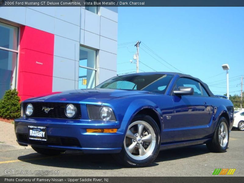 Vista Blue Metallic / Dark Charcoal 2006 Ford Mustang GT Deluxe Convertible