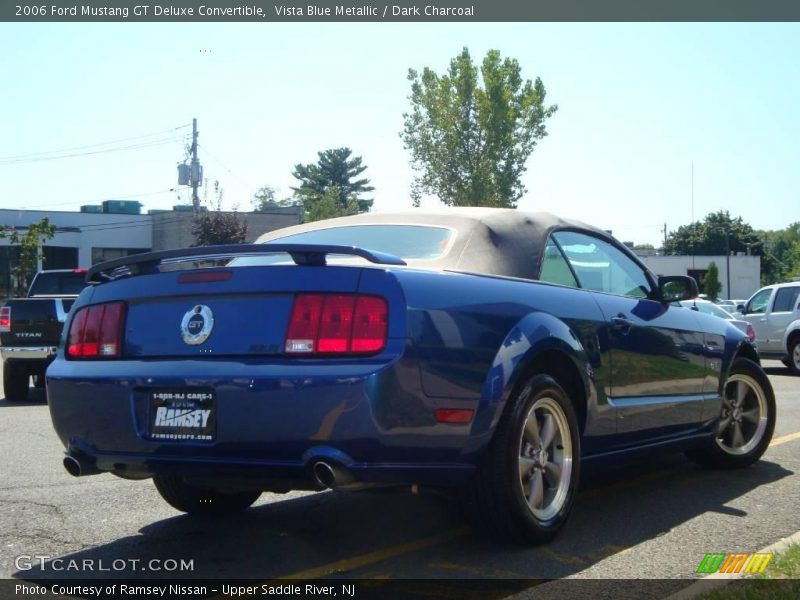 Vista Blue Metallic / Dark Charcoal 2006 Ford Mustang GT Deluxe Convertible
