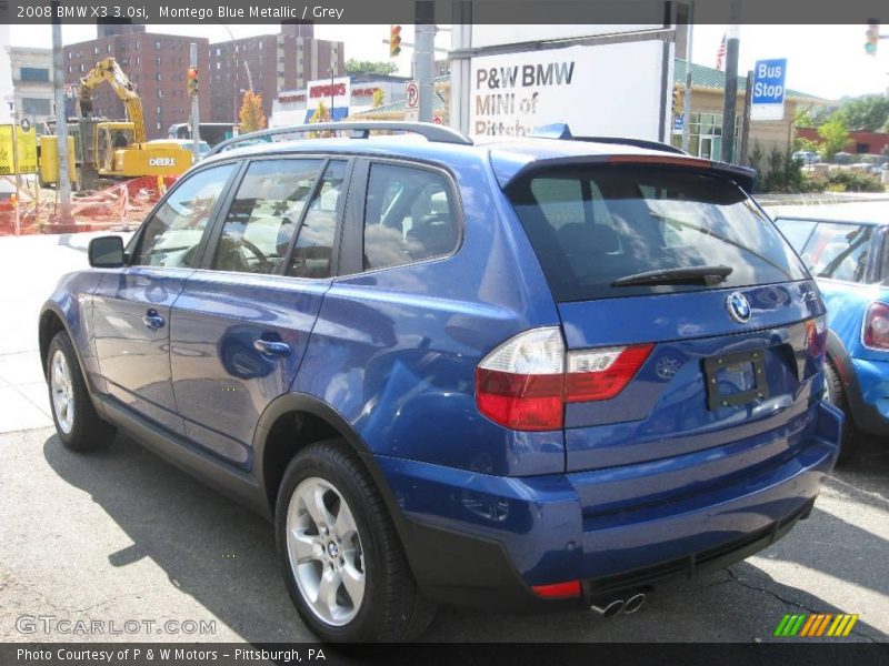 Montego Blue Metallic / Grey 2008 BMW X3 3.0si