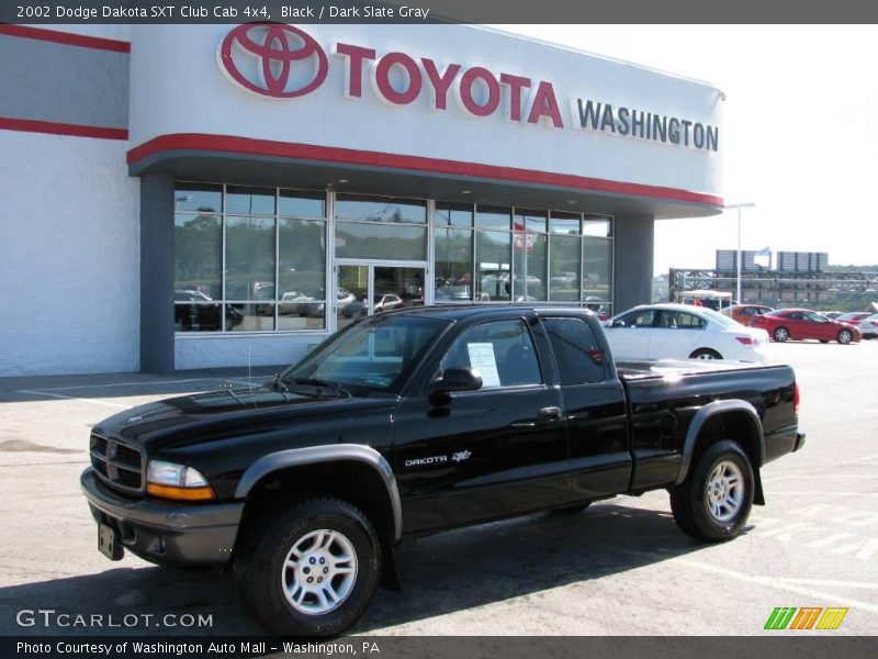 Black / Dark Slate Gray 2002 Dodge Dakota SXT Club Cab 4x4