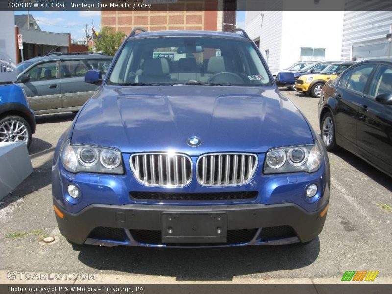 Montego Blue Metallic / Grey 2008 BMW X3 3.0si