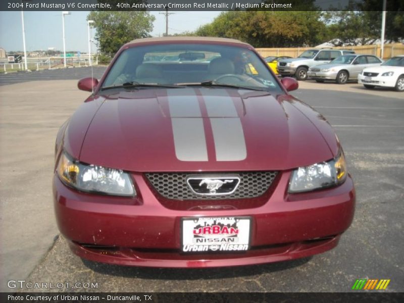 40th Anniversary Crimson Red Metallic / Medium Parchment 2004 Ford Mustang V6 Convertible
