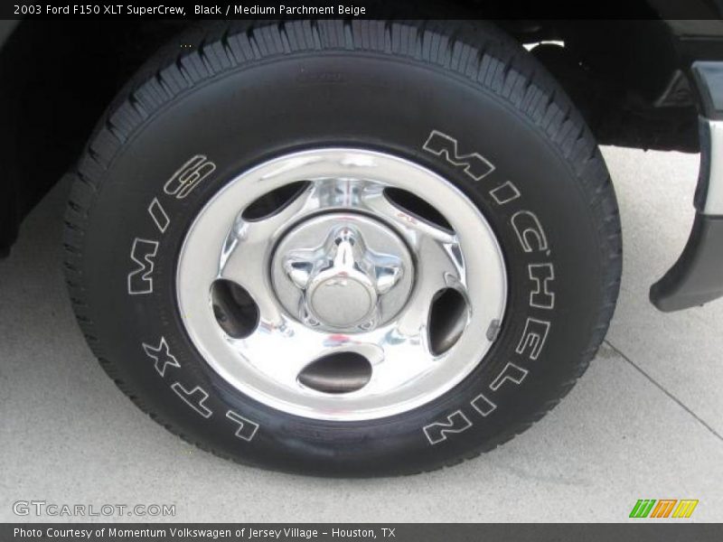 Black / Medium Parchment Beige 2003 Ford F150 XLT SuperCrew
