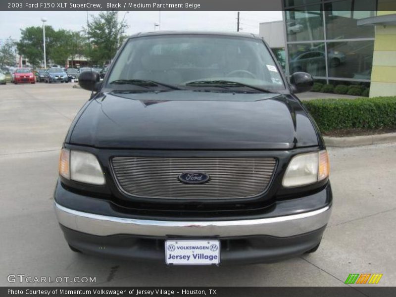 Black / Medium Parchment Beige 2003 Ford F150 XLT SuperCrew