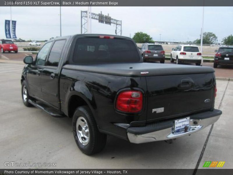 Black / Medium Parchment Beige 2003 Ford F150 XLT SuperCrew