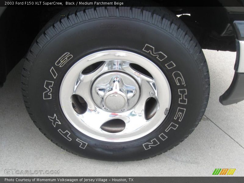 Black / Medium Parchment Beige 2003 Ford F150 XLT SuperCrew