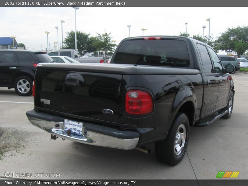 Black / Medium Parchment Beige 2003 Ford F150 XLT SuperCrew