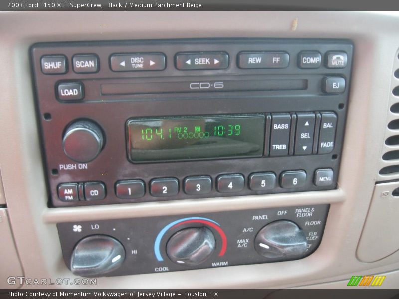 Black / Medium Parchment Beige 2003 Ford F150 XLT SuperCrew