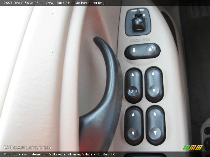 Black / Medium Parchment Beige 2003 Ford F150 XLT SuperCrew