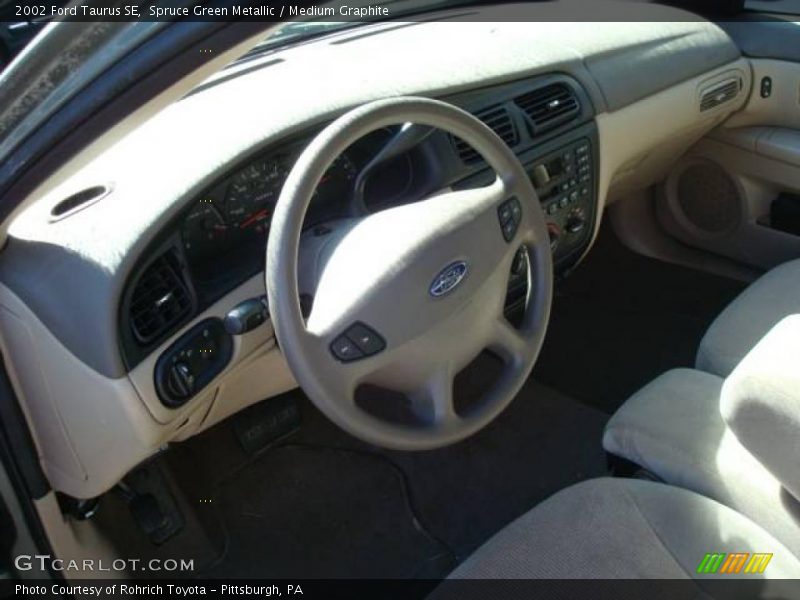Spruce Green Metallic / Medium Graphite 2002 Ford Taurus SE