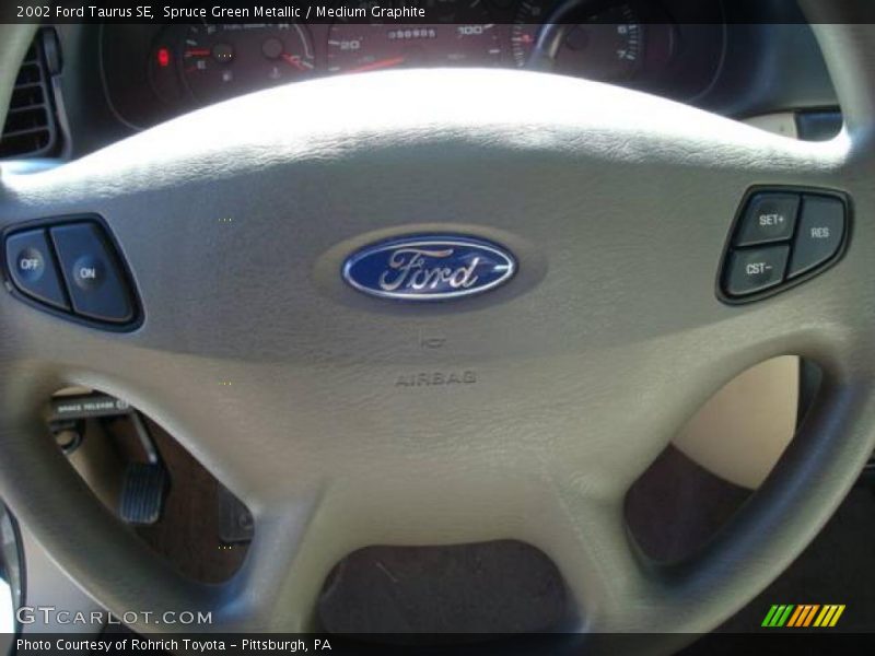 Spruce Green Metallic / Medium Graphite 2002 Ford Taurus SE