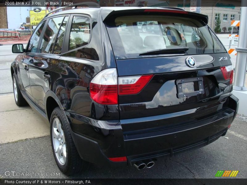 Jet Black / Beige 2008 BMW X3 3.0si