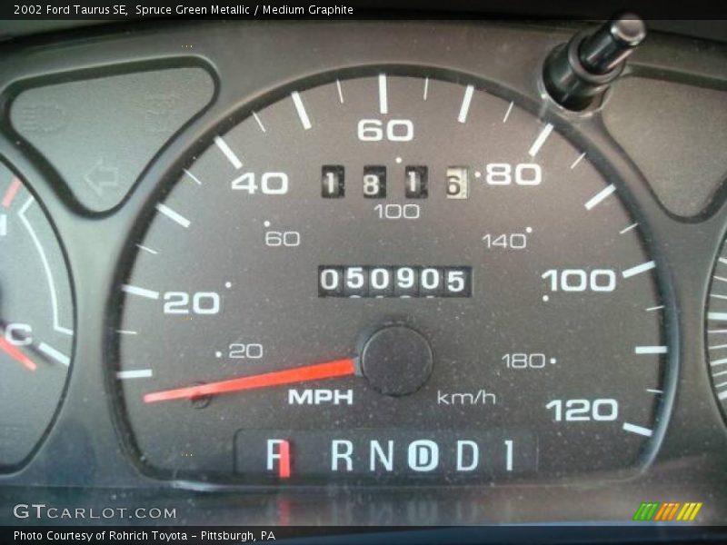 Spruce Green Metallic / Medium Graphite 2002 Ford Taurus SE