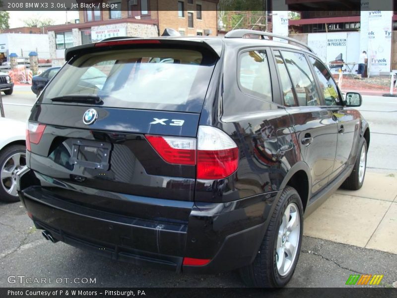 Jet Black / Beige 2008 BMW X3 3.0si