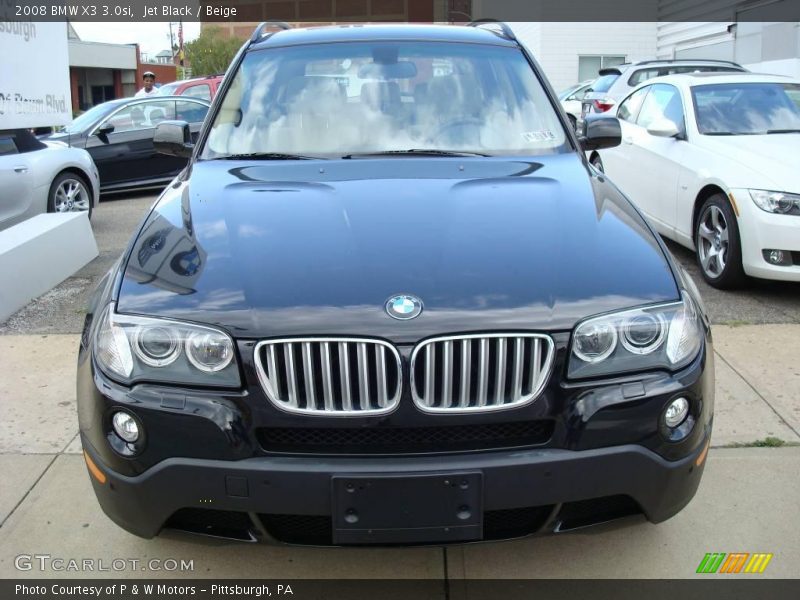 Jet Black / Beige 2008 BMW X3 3.0si