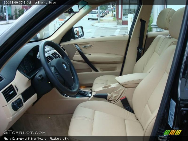 Jet Black / Beige 2008 BMW X3 3.0si