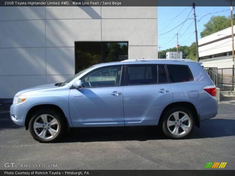 Wave Line Pearl / Sand Beige 2008 Toyota Highlander Limited 4WD