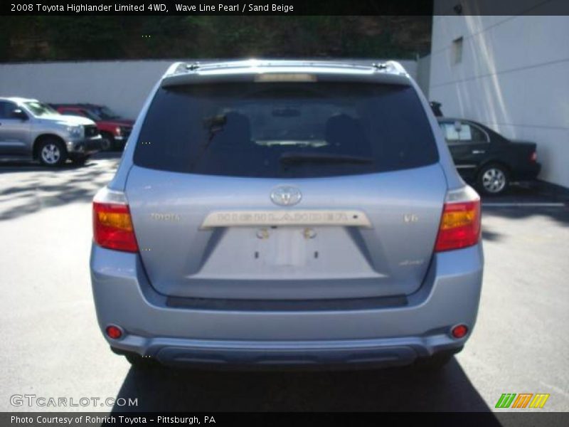 Wave Line Pearl / Sand Beige 2008 Toyota Highlander Limited 4WD