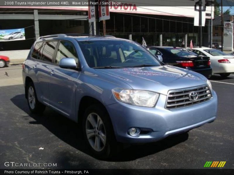 Wave Line Pearl / Sand Beige 2008 Toyota Highlander Limited 4WD