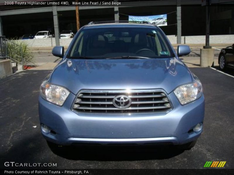 Wave Line Pearl / Sand Beige 2008 Toyota Highlander Limited 4WD