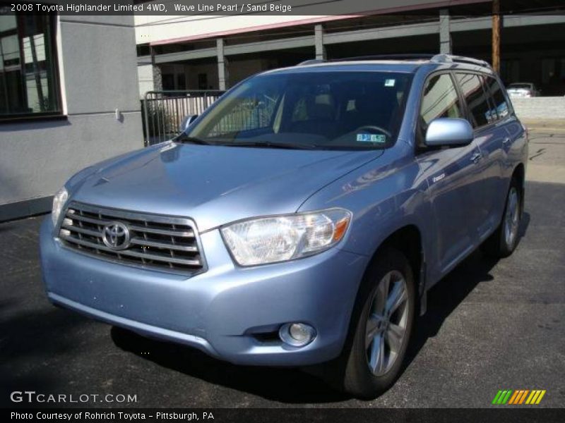 Wave Line Pearl / Sand Beige 2008 Toyota Highlander Limited 4WD