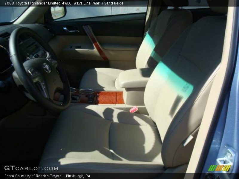 Wave Line Pearl / Sand Beige 2008 Toyota Highlander Limited 4WD
