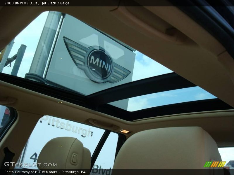 Jet Black / Beige 2008 BMW X3 3.0si