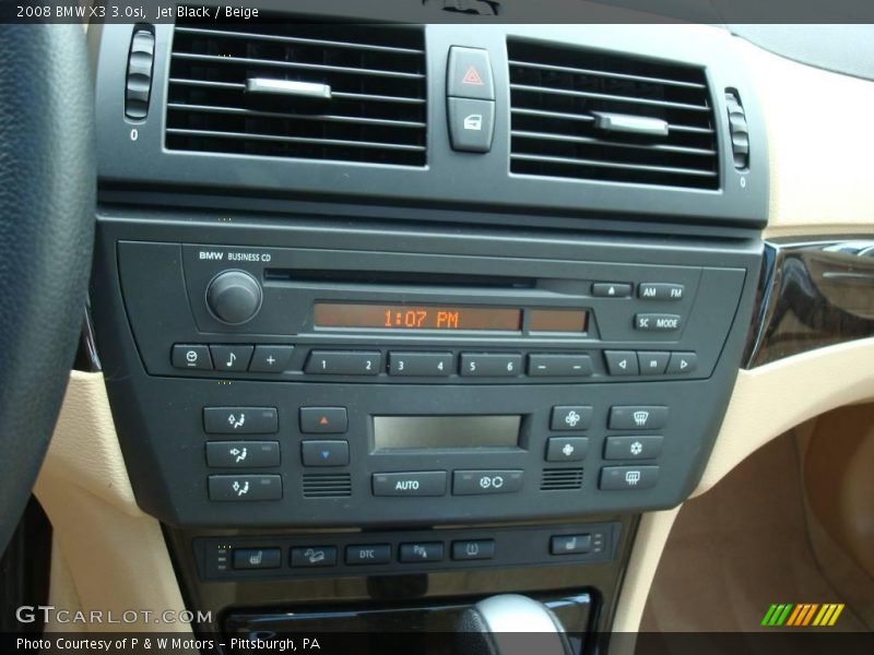 Jet Black / Beige 2008 BMW X3 3.0si