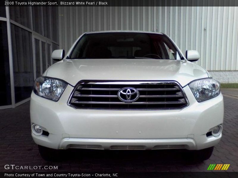 Blizzard White Pearl / Black 2008 Toyota Highlander Sport