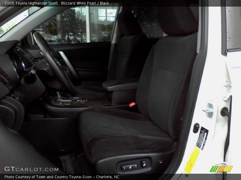 Blizzard White Pearl / Black 2008 Toyota Highlander Sport