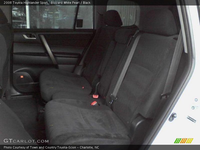 Blizzard White Pearl / Black 2008 Toyota Highlander Sport