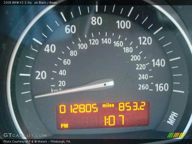 Jet Black / Beige 2008 BMW X3 3.0si