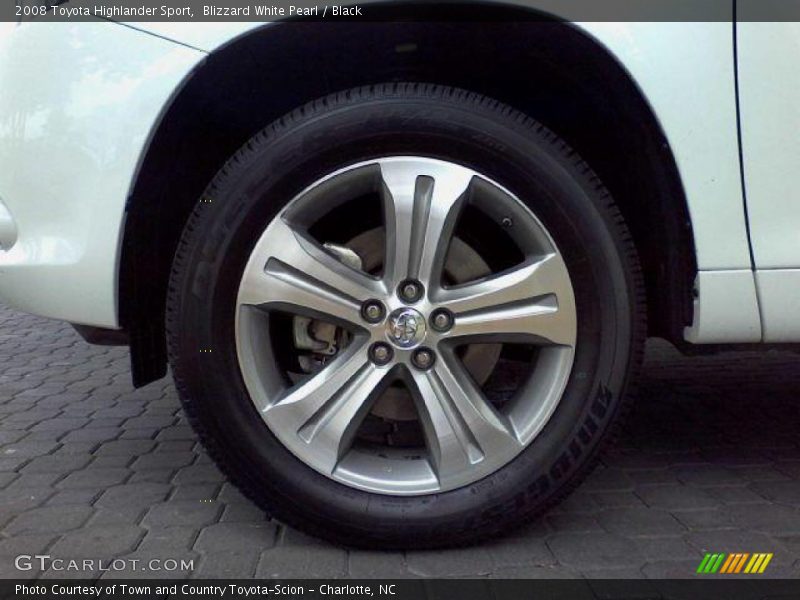 Blizzard White Pearl / Black 2008 Toyota Highlander Sport