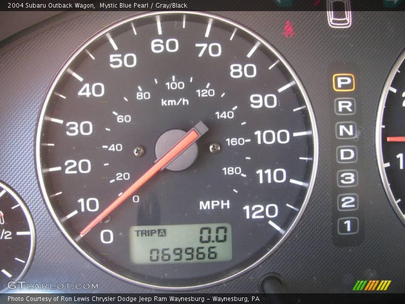Mystic Blue Pearl / Gray/Black 2004 Subaru Outback Wagon