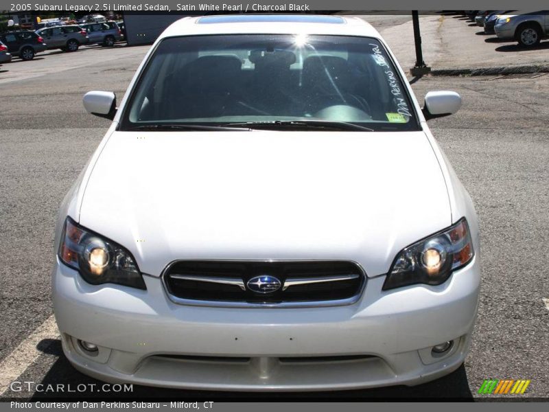 Satin White Pearl / Charcoal Black 2005 Subaru Legacy 2.5i Limited Sedan