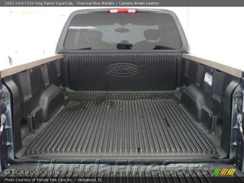 Charcoal Blue Metallic / Castano Brown Leather 2003 Ford F150 King Ranch SuperCab