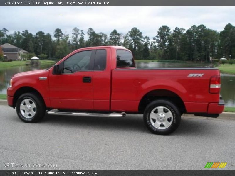 Bright Red / Medium Flint 2007 Ford F150 STX Regular Cab