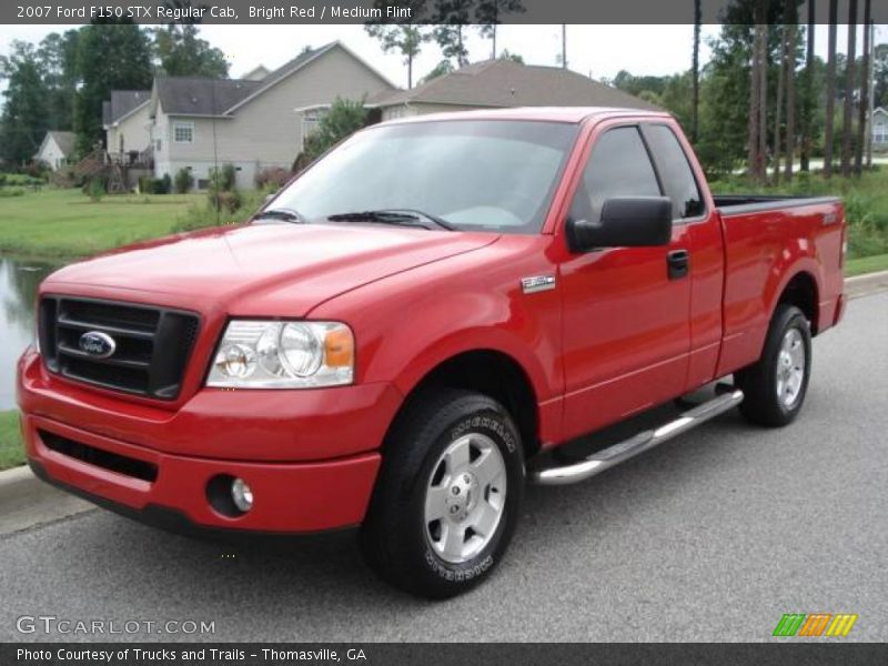 Bright Red / Medium Flint 2007 Ford F150 STX Regular Cab