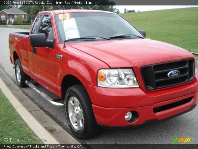 Bright Red / Medium Flint 2007 Ford F150 STX Regular Cab