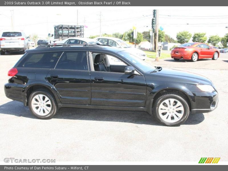 Obsidian Black Pearl / Off Black 2009 Subaru Outback 3.0R Limited Wagon