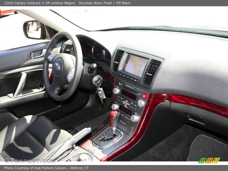Obsidian Black Pearl / Off Black 2009 Subaru Outback 3.0R Limited Wagon