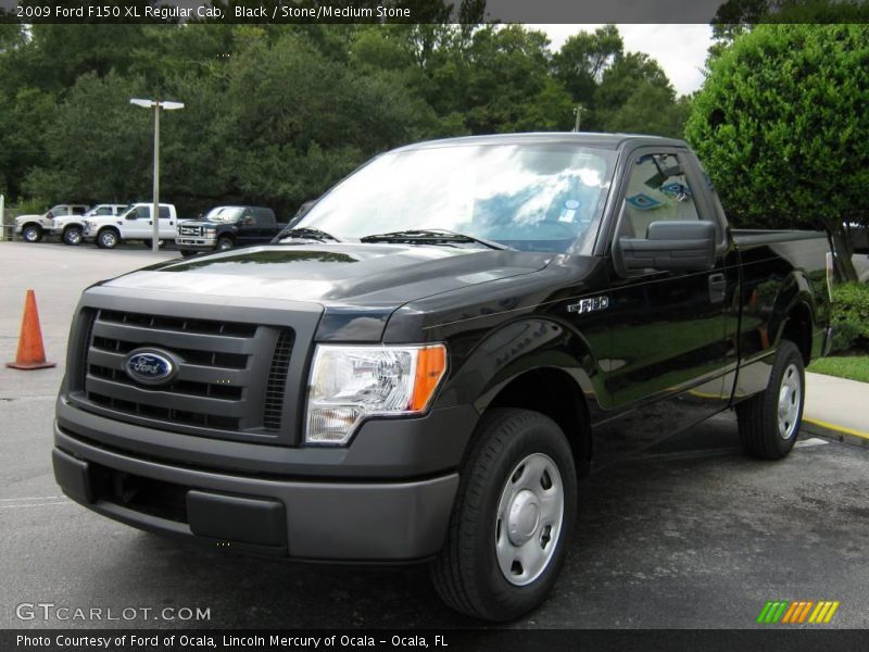 Black / Stone/Medium Stone 2009 Ford F150 XL Regular Cab